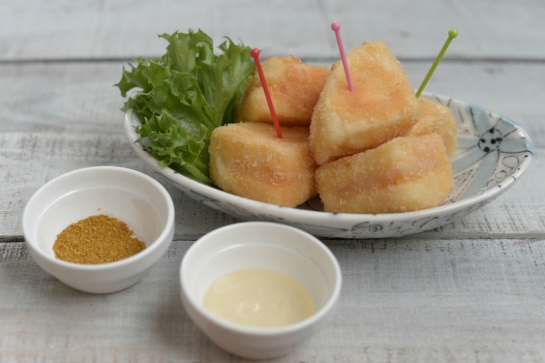 カマンベールチーズとりんごのフライ